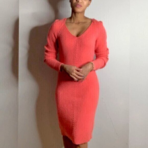 NWT Ann Taylor Women's Dahlia Long Sleeve Cable Sweater Dress - Picture 7 of 16